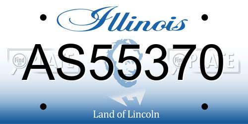 AS55370 Illinois License Plate