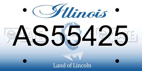 AS55425 Illinois License Plate