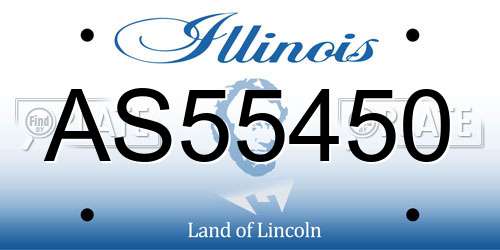 AS55450 Illinois License Plate