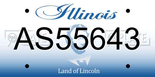 AS55643 Illinois License Plate