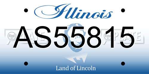 AS55815 Illinois License Plate