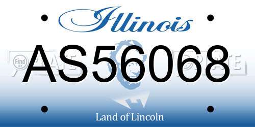 AS56068 Illinois License Plate