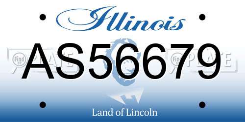 AS56679 Illinois License Plate