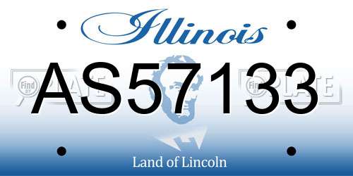 AS57133 Illinois License Plate