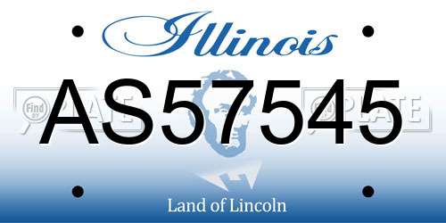 AS57545 Illinois License Plate