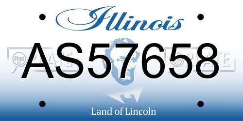 AS57658 Illinois License Plate