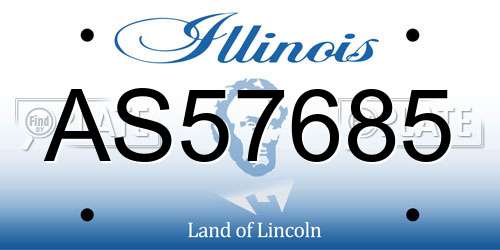 AS57685 Illinois License Plate