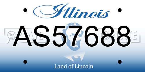AS57688 Illinois License Plate