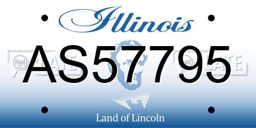 AS57795 Illinois License Plate
