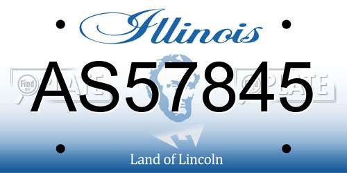 AS57845 Illinois License Plate
