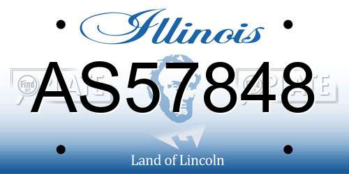 AS57848 Illinois License Plate