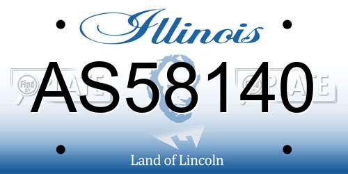 AS58140 Illinois License Plate