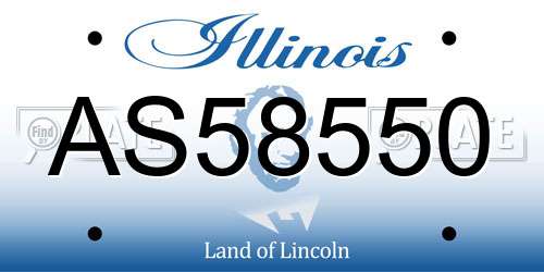 AS58550 Illinois License Plate