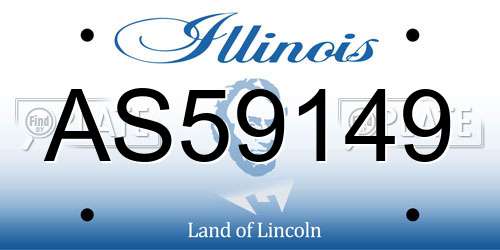 AS59149 Illinois License Plate