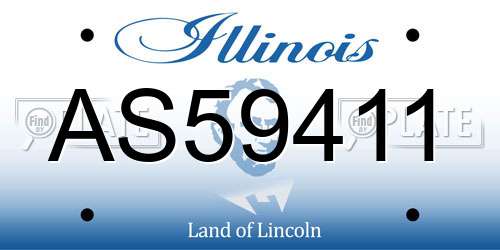 AS59411 Illinois License Plate