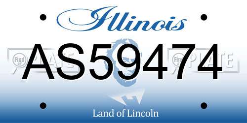 AS59474 Illinois License Plate