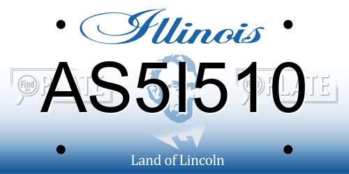 AS5I510 Illinois License Plate