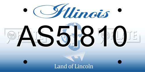 AS5I810 Illinois License Plate