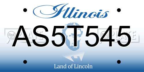 AS5T545 Illinois License Plate