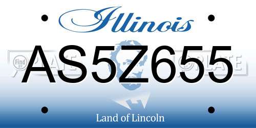 AS5Z655 Illinois License Plate
