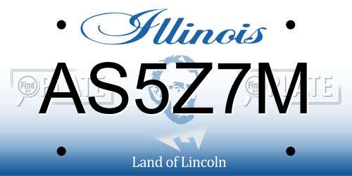 AS5Z7M Illinois License Plate