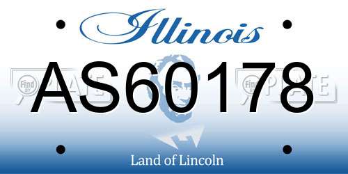 AS60178 Illinois License Plate