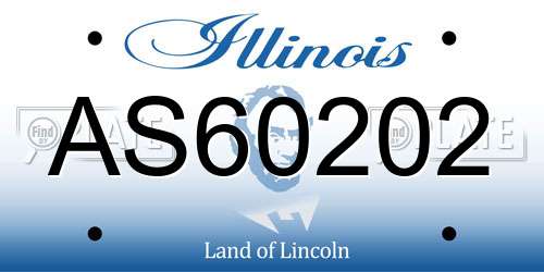 AS60202 Illinois License Plate