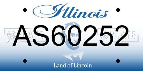 AS60252 Illinois License Plate