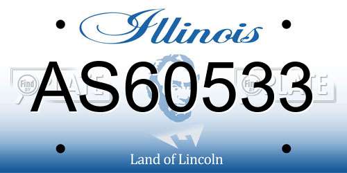 AS60533 Illinois License Plate