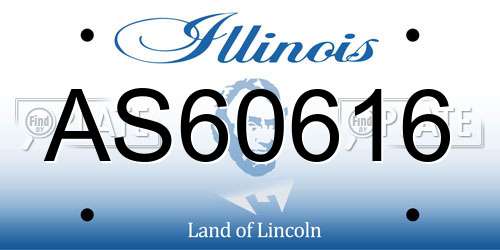AS60616 Illinois License Plate