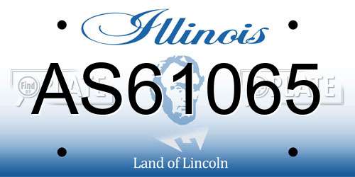 AS61065 Illinois License Plate