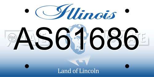 AS61686 Illinois License Plate