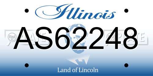 AS62248 Illinois License Plate