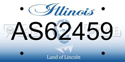 AS62459 Illinois License Plate