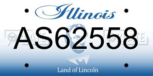 AS62558 Illinois License Plate