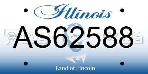 AS62588 Illinois License Plate