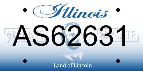 AS62631 Illinois License Plate