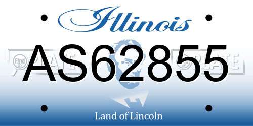 AS62855 Illinois License Plate
