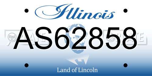 AS62858 Illinois License Plate