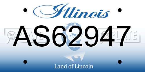 AS62947 Illinois License Plate