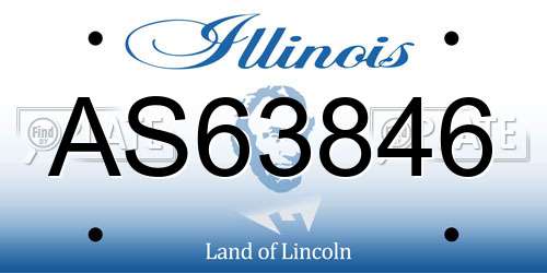 AS63846 Illinois License Plate