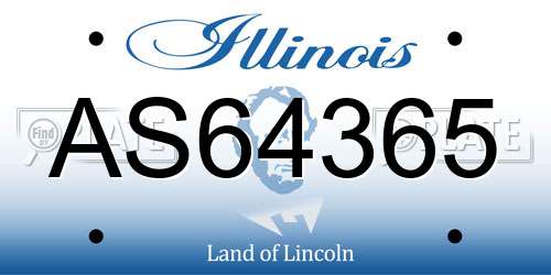 AS64365 Illinois License Plate