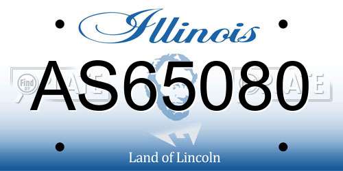 AS65080 Illinois License Plate