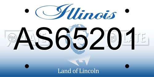 AS65201 Illinois License Plate