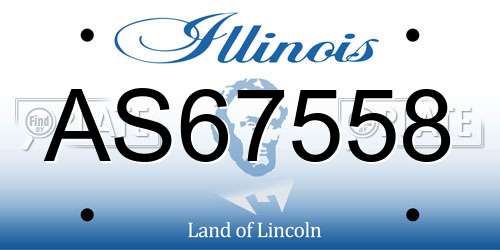 AS67558 Illinois License Plate