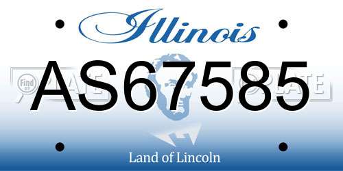 AS67585 Illinois License Plate