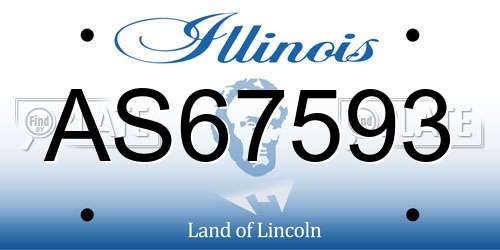 AS67593 Illinois License Plate