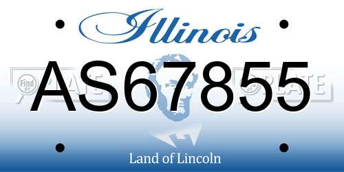 AS67855 Illinois License Plate