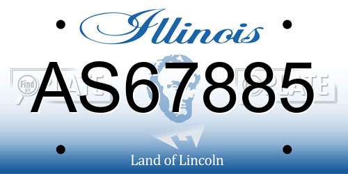 AS67885 Illinois License Plate