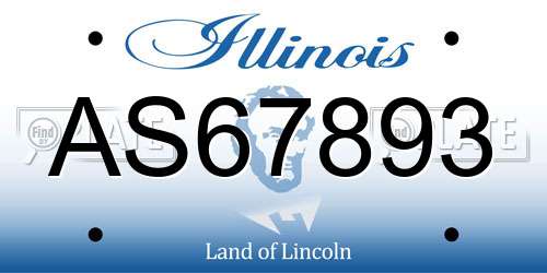 AS67893 Illinois License Plate